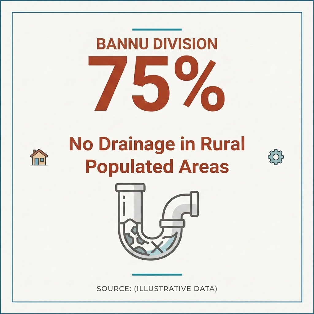 No drainage in Bannu Division — 75% rural populated