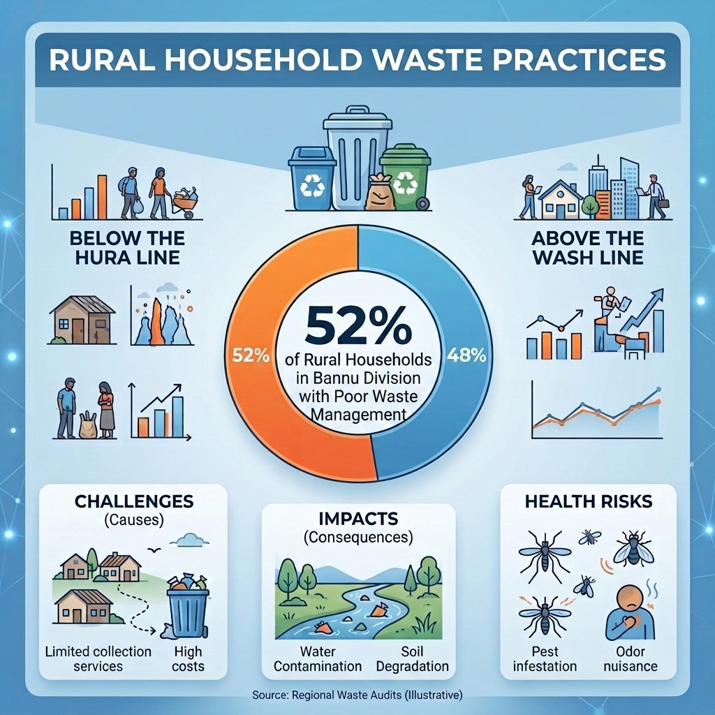 Poor waste management in Bannu Division — up to 52% in rural households